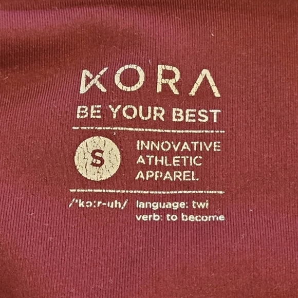 Kora Athletic Workout Leggings‎ Maroon Women's Size  Small - Picture 8 of 13